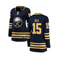 Women's Buffalo Sabres #15 Jean-Sebastien Dea Fanatics Branded Navy Blue Home Breakaway Hockey Jersey