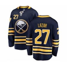 Men's Buffalo Sabres #27 Curtis Lazar Fanatics Branded Navy Blue Home Breakaway Hockey Jersey