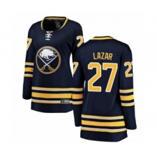 Women's Buffalo Sabres #27 Curtis Lazar Fanatics Branded Navy Blue Home Breakaway Hockey Jersey