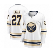 Women's Buffalo Sabres #27 Curtis Lazar Fanatics Branded White 50th Season Breakaway Hockey Jersey