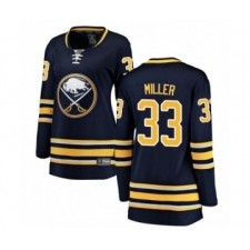 Women's Buffalo Sabres #33 Colin Miller Fanatics Branded Navy Blue Home Breakaway Hockey Jersey