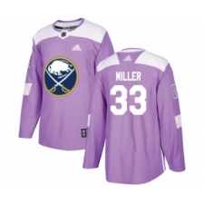 Youth Buffalo Sabres #33 Colin Miller Authentic Purple Fights Cancer Practice Hockey Jersey