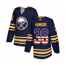 Men's Buffalo Sabres #36 Andrew Hammond Authentic Navy Blue USA Flag Fashion Hockey Jersey