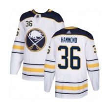 Men's Buffalo Sabres #36 Andrew Hammond Authentic White Away Hockey Jersey