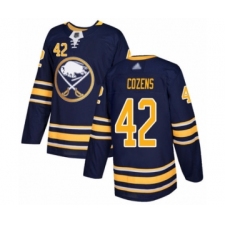 Men's Buffalo Sabres #42 Dylan Cozens Authentic Navy Blue Home Hockey Jersey