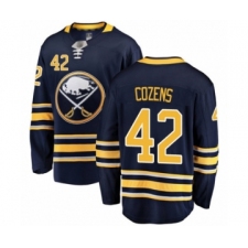 Men's Buffalo Sabres #42 Dylan Cozens Fanatics Branded Navy Blue Home Breakaway Hockey Jersey