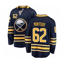 Men's Buffalo Sabres #62 Brandon Montour Fanatics Branded Navy Blue Home Breakaway Hockey Jersey