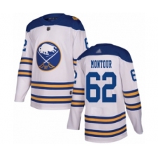 Youth Buffalo Sabres #62 Brandon Montour Authentic White 2018 Winter Classic Hockey Jersey
