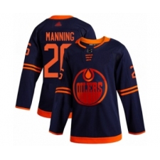 Men's Edmonton Oilers #26 Brandon Manning Authentic Navy Blue Alternate Hockey Jersey