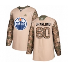 Men's Edmonton Oilers #60 Markus Granlund Authentic Camo Veterans Day Practice Hockey Jersey