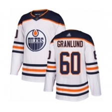 Men's Edmonton Oilers #60 Markus Granlund Authentic White Away Hockey Jersey