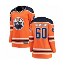 Women's Edmonton Oilers #60 Markus Granlund Authentic Orange Home Fanatics Branded Breakaway Hockey Jersey