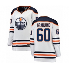 Women's Edmonton Oilers #60 Markus Granlund Authentic White Away Fanatics Branded Breakaway Hockey Jersey