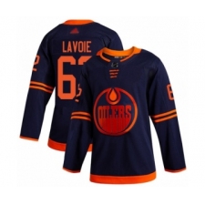 Men's Edmonton Oilers #62 Raphael Lavoie Authentic Navy Blue Alternate Hockey Jersey