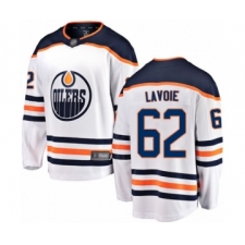 Youth Edmonton Oilers #62 Raphael Lavoie Authentic White Away Fanatics Branded Breakaway Hockey Jersey
