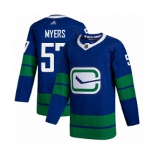 Youth Vancouver Canucks #57 Tyler Myers Authentic Royal Blue Alternate Hockey Jersey