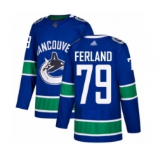 Men's Vancouver Canucks #79 Michael Ferland Authentic Blue Home Hockey Jersey