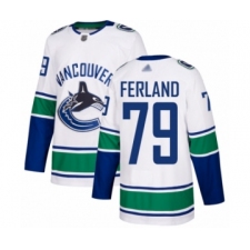 Men's Vancouver Canucks #79 Michael Ferland Authentic White Away Hockey Jersey