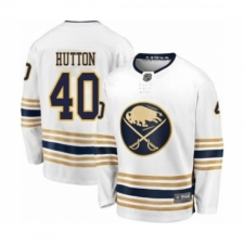 Men's Buffalo Sabres #40 Carter Hutton Fanatics Branded White 50th Season Breakaway Hockey Jersey