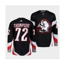 Men's Buffalo Sabres #72 Tage Thompson Black 2022-23 Stitched Jersey