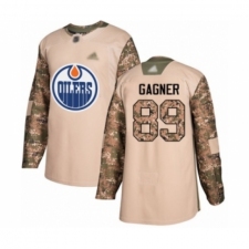 Men's Edmonton Oilers #89 Sam Gagner Authentic Camo Veterans Day Practice Hockey Jersey