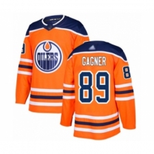 Men's Edmonton Oilers #89 Sam Gagner Authentic Orange Home Hockey Jersey