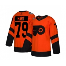 Women's Philadelphia Flyers #79 Carter Hart Authentic Orange 2019 Stadium Series Hockey Jersey