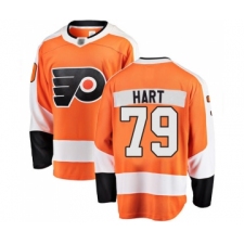 Youth Philadelphia Flyers #79 Carter Hart Fanatics Branded Orange Home Breakaway Hockey Jersey