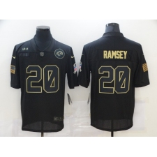 Men's Los Angeles Rams #20 Jalen Ramsey Black Nike 2020 Salute To Service Limited Jersey