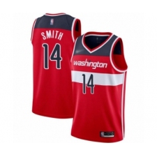 Men's Washington Wizards #14 Ish Smith Authentic Red Basketball Jersey - Icon Edition