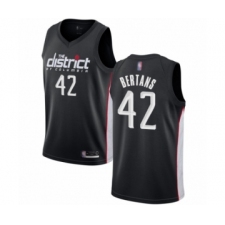 Men's Washington Wizards #42 Davis Bertans Authentic Black Basketball Jersey - City Edition