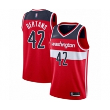 Men's Washington Wizards #42 Davis Bertans Authentic Red Basketball Jersey - Icon Edition