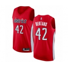 Men's Washington Wizards #42 Davis Bertans Red Swingman Jersey - Earned Edition