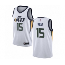 Men's Utah Jazz #15 Stanton Kidd Authentic White Basketball Jersey - Association Edition