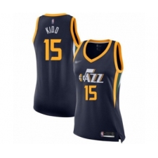 Women's Utah Jazz #15 Stanton Kidd Swingman Navy Blue Basketball Jersey - Icon Edition