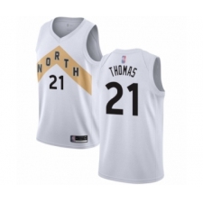 Men's Toronto Raptors #21 Matt Thomas Authentic White Basketball Jersey - City Edition