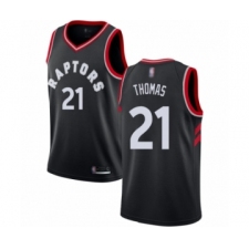 Women's Toronto Raptors #21 Matt Thomas Swingman Black Basketball Jersey Statement Edition