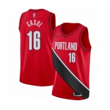 Women's Portland Trail Blazers #16 Pau Gasol Swingman Red Finished Basketball Jersey - Statement Edition