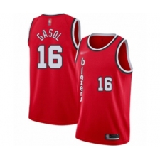 Women's Portland Trail Blazers #16 Pau Gasol Swingman Red Hardwood Classics Basketball Jersey