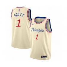 Youth Philadelphia 76ers #1 Mike Scott Swingman Cream Basketball Jersey - 2019 20 City Edition