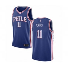 Youth Philadelphia 76ers #11 James Ennis Swingman Blue Basketball Jersey - Icon Edition