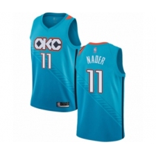 Men's Oklahoma City Thunder #11 Abdel Nader Authentic Turquoise Basketball Jersey - City Edition