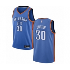Youth Oklahoma City Thunder #30 Deonte Burton Swingman Royal Blue Basketball Jersey - Icon Edition