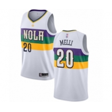 Youth New Orleans Pelicans #20 Nicolo Melli Swingman White Basketball Jersey - City Edition