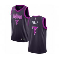 Men's Minnesota Timberwolves #7 Jordan Bell Authentic Purple Basketball Jersey - City Edition