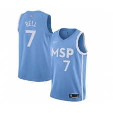 Youth Minnesota Timberwolves #7 Jordan Bell Swingman Blue Basketball Jersey - 2019 20 City Edition