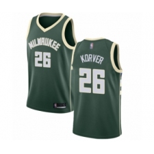 Youth Milwaukee Bucks #26 Kyle Korver Swingman Green Basketball Jersey - Icon Edition