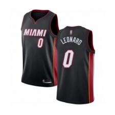 Youth Miami Heat #0 Meyers Leonard Swingman Black Basketball Jersey - Icon Edition