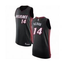 Men's Miami Heat #14 Tyler Herro Authentic Black Basketball Jersey - Icon Edition