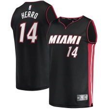 Men's Miami Heat #14 Tyler Herro Fanatics Branded Black 2020-21 Fast Break Replica Jersey